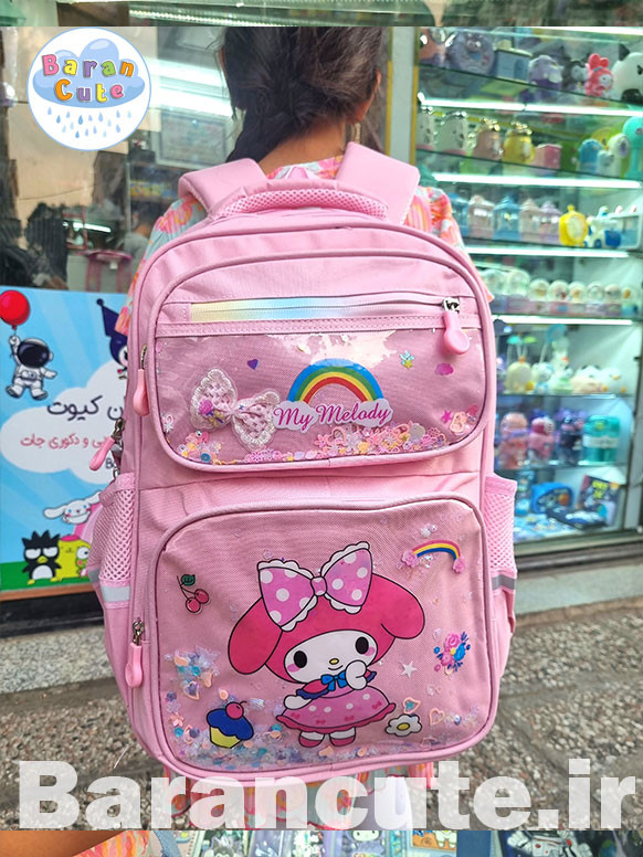 کیف و کوله پشتی مدرسه خارجی و وارداتی آکواریومی طرح ملودی