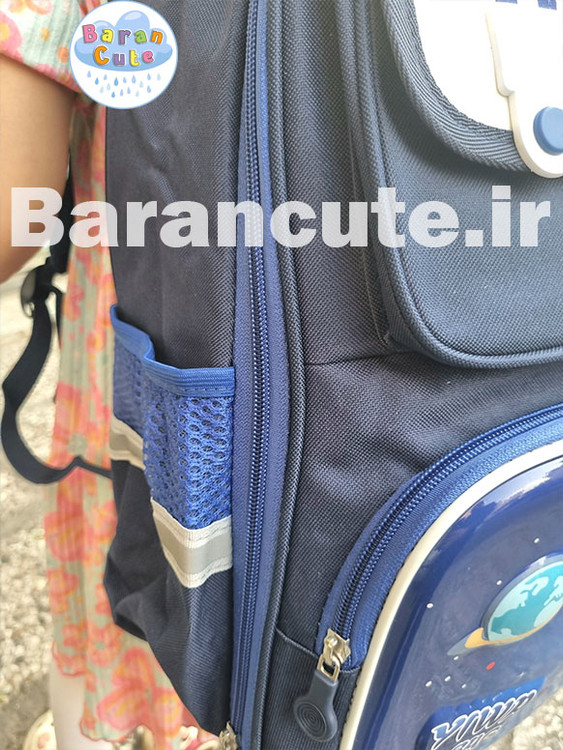 کیف و کوله پشتی مدرسه و وارداتی برجسته طرح فضانورد آبی