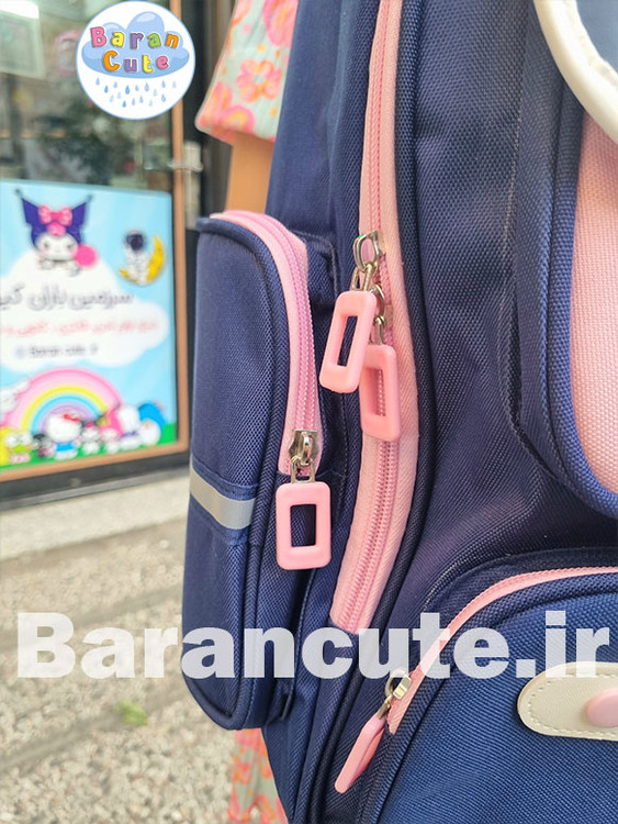 کیف و کوله پشتی خارجی و وارداتی طرح medo صورتی سورمه ای