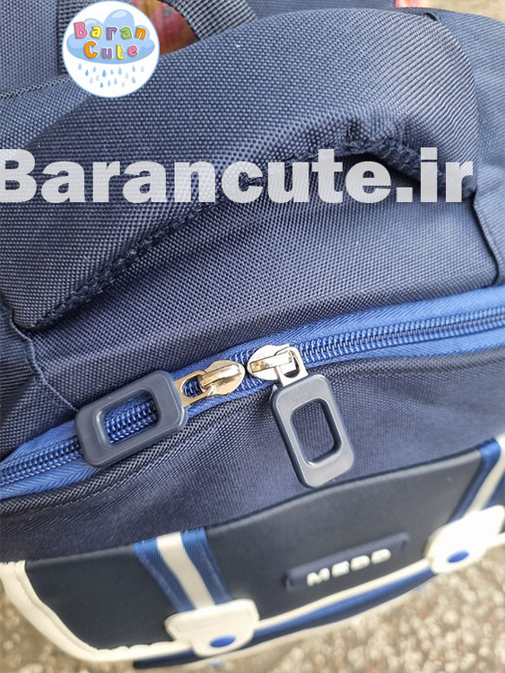 کوله پشتی مدرسه خارجی و وارداتی طرح medo آبی سورمه ای