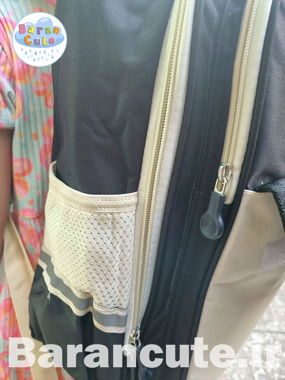 کیف و کوله پشتی مدرسه خارجی بند چرمی رنگ مشکی