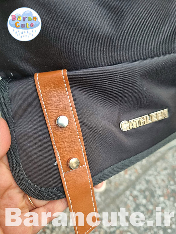 کیف مدرسه خارجی و وارداتی طرح بند چرمی رنگ مشکی