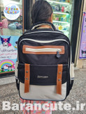 کیف و کوله پشتی مدرسه خارجی و وارداتی طرح بند چرمی رنگ مشکی