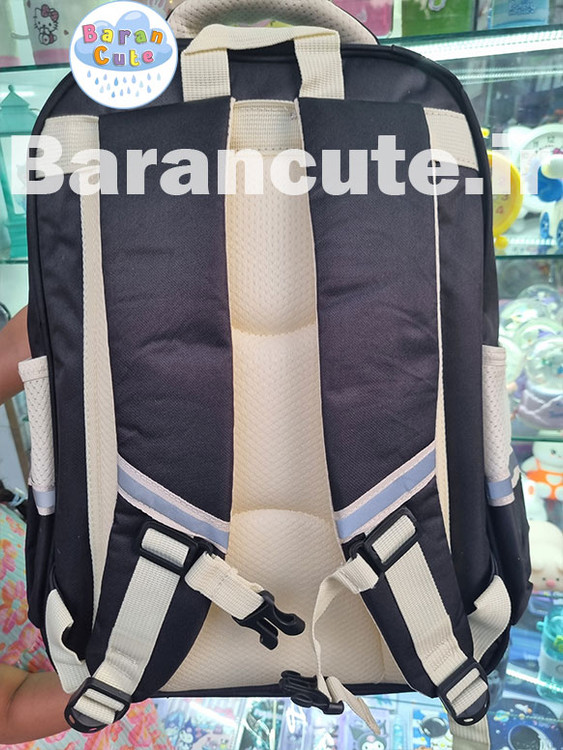 کیف و کوله پشتی مدرسه وارداتی طرح بند چرمی رنگ مشکی