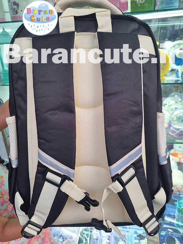 کیف و کوله پشتی مدرسه وارداتی طرح بند چرمی رنگ مشکی