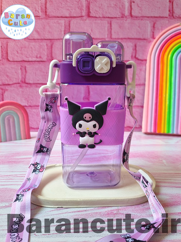 قمقمه فانتزی وارداتی دو حالته نی دار و لب نوش طرح کورومی