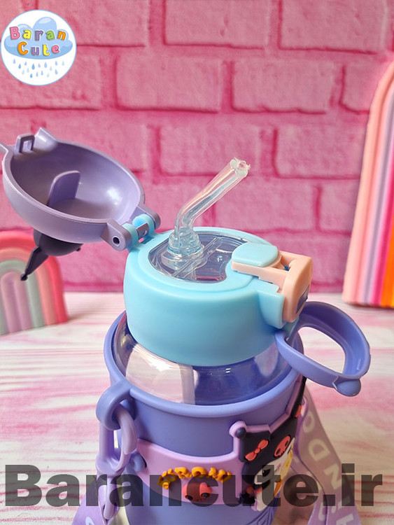 قمقمه فانتزی وارداتی با محافظ و عروسک سیلیکونی طرح کورومی