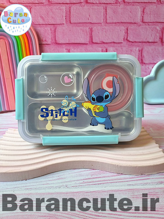 ظرف غذا لانچ باکس استیل 3 قسمته طرح استیج