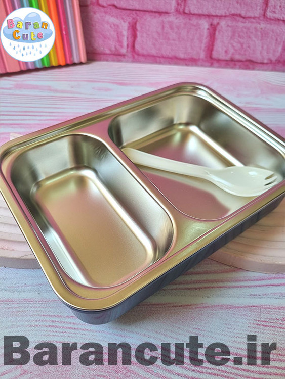 ظرف غذا لانچ باکس استیل 2 قسمته سینامورول