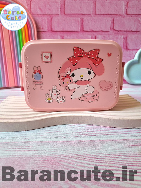 ظرف غذا پلاستیکی 2 طبقه طرح ملودی