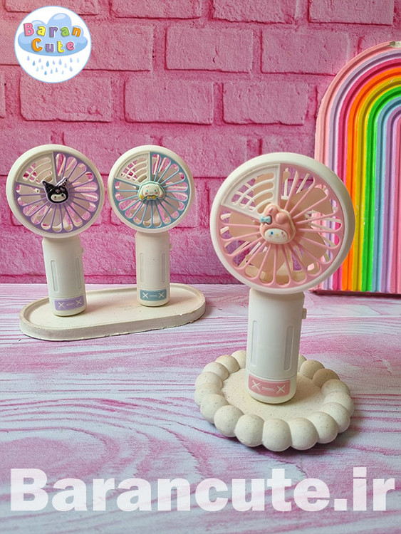 فن (پنکه دستی) فانتزی طرح کورومی و ملودی و سینامورول