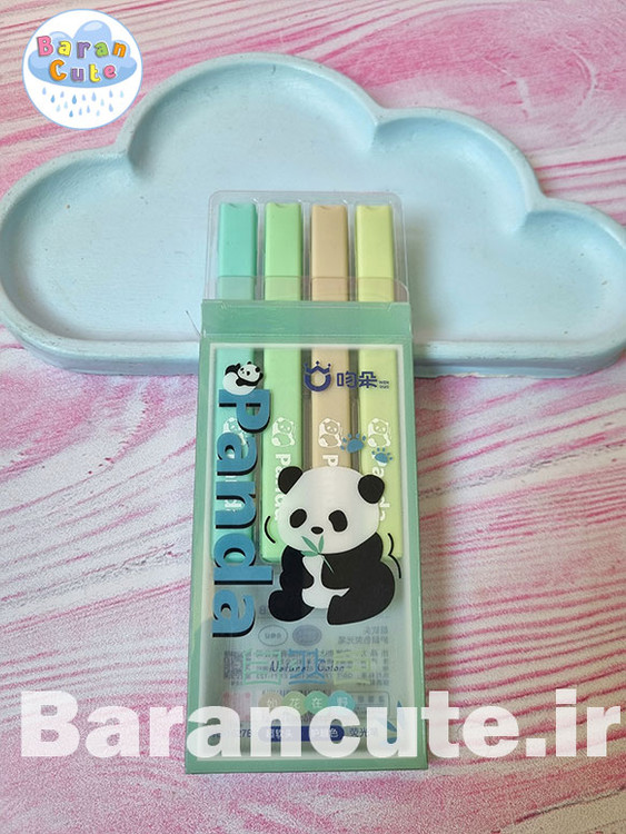 هایلایتر فانتزی پاستیلی رنگ طرح پاندا