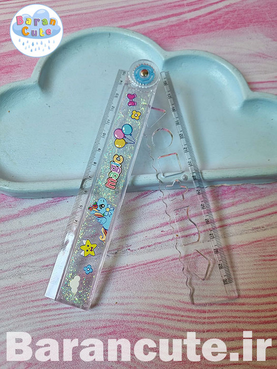 خط کش فانتزی آکواریومی تاشو دار طرح پونی