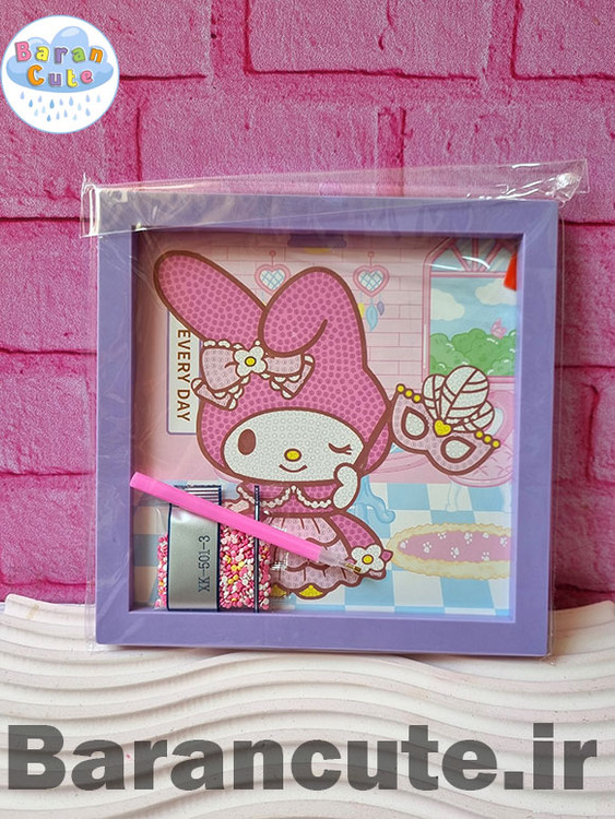 نقاشی الماسی قاب دار 20 در 20 طرح ملودی