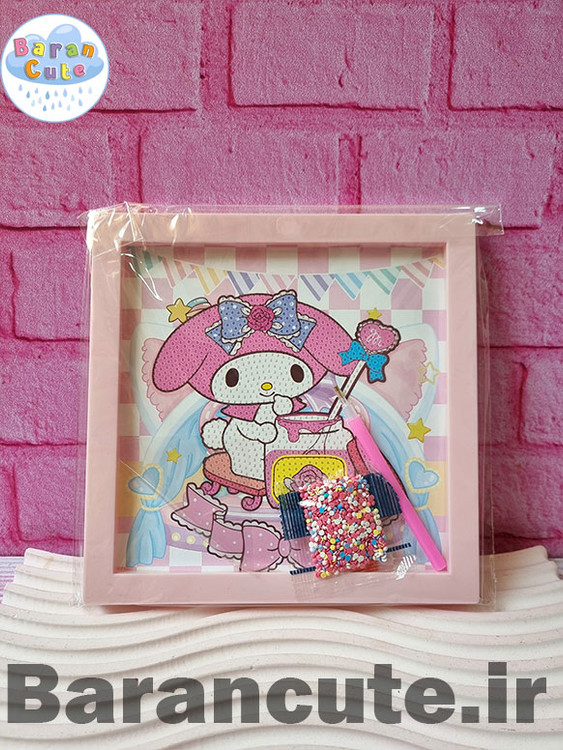 نقاشی الماسی قاب دار 20 در 20 طرح ملودی