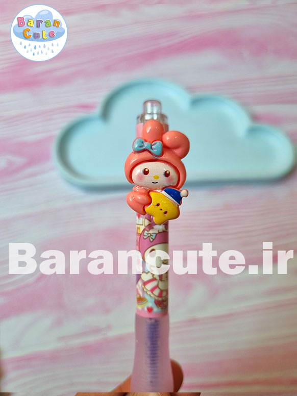 خودکار پاکن دار کلیکی عروسکی گریپ دار () طرح کورومی و دوستان