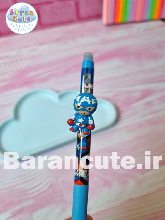 خودکار پاکن دار عروسکی گریپ دار (چرخشی) طرح قهرمانان