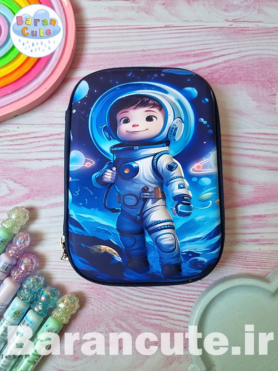 جامدادی وارداتی کتابی برجسته طرح فضانورد