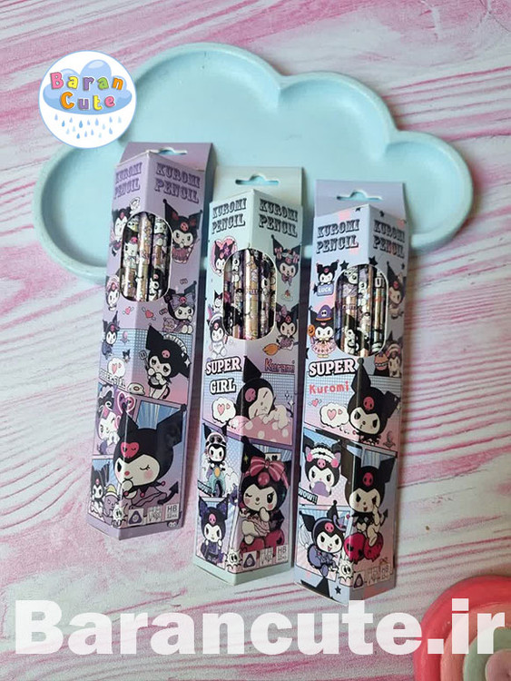 مداد فانتزی پاکن دار سه گوش هولوگرامی طرح کورومی