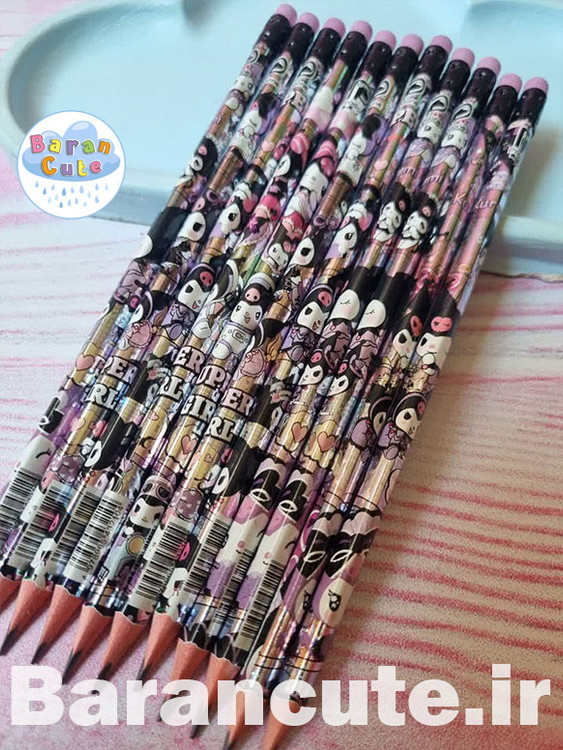 مداد فانتزی پاکن دار سه گوش هولوگرامی براق