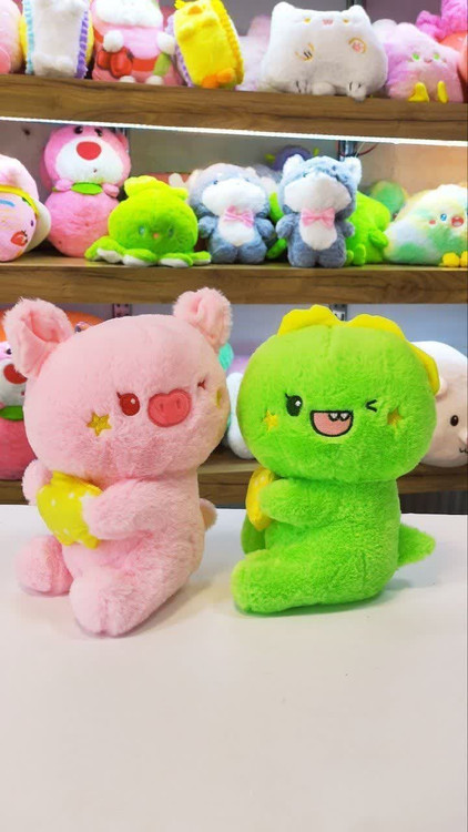 عروسک پولیشی وارداتی طرح دایناسور و خوک