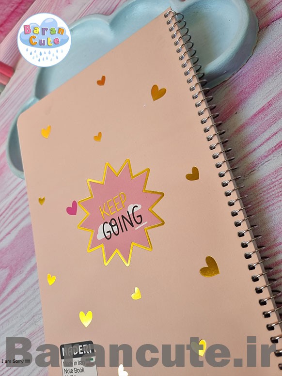 دفتر 60 برگ سیمی جلد گلاسه طرح کالباسی پاستیلی