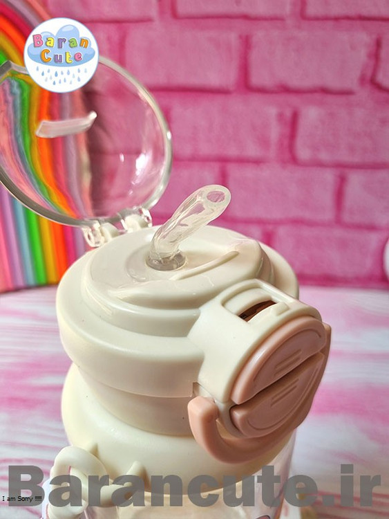 قمقمه فانتزی دو حالته نی دار و لب نوش طرح استیج شیری