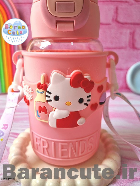 قمقمه فانتزی وارداتی نی دار با محافظ سیلیکونی