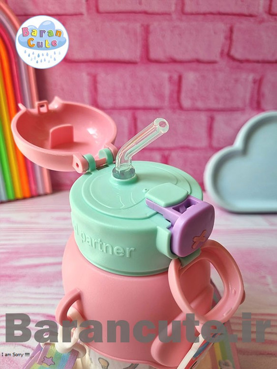 قمقمه فانتزی نی دار با عروسک اسپینری طرح ملودی