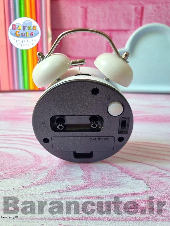 ساعت رومیزی فانتزی زنگ دار بدنه فلزی