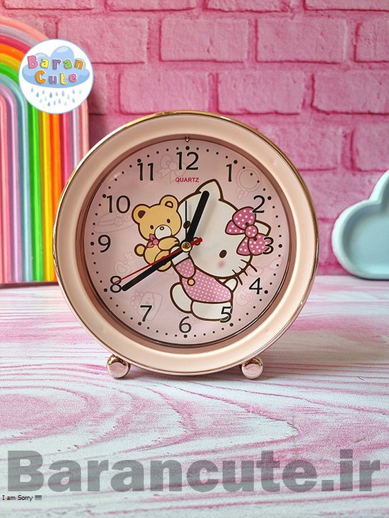 ساعت رومیزی و دیواری فانتزی زنگ دار طرح کیتی