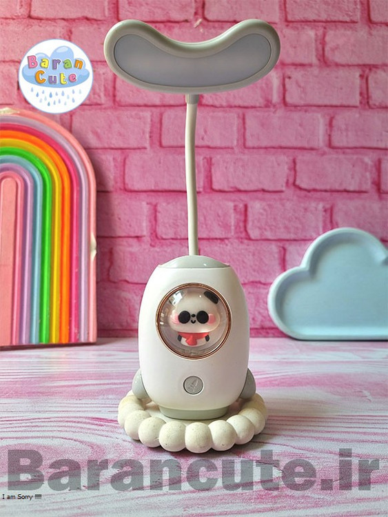 چراغ مطالعه و شب خواب جاقلمی دار 2 حالته طرح موشک حیوانات