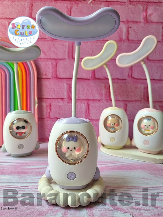 چراغ مطالعه و شب خواب جاقلمی دار وارداتی 2 حالته طرح موشک حیوانات