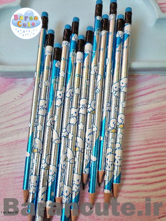 مداد فانتزی پاکن دار بسته ی 12 عددی شاین دار
