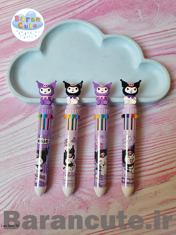 خودکار فانتزی 10 رنگ کلیکی طرح کورومی