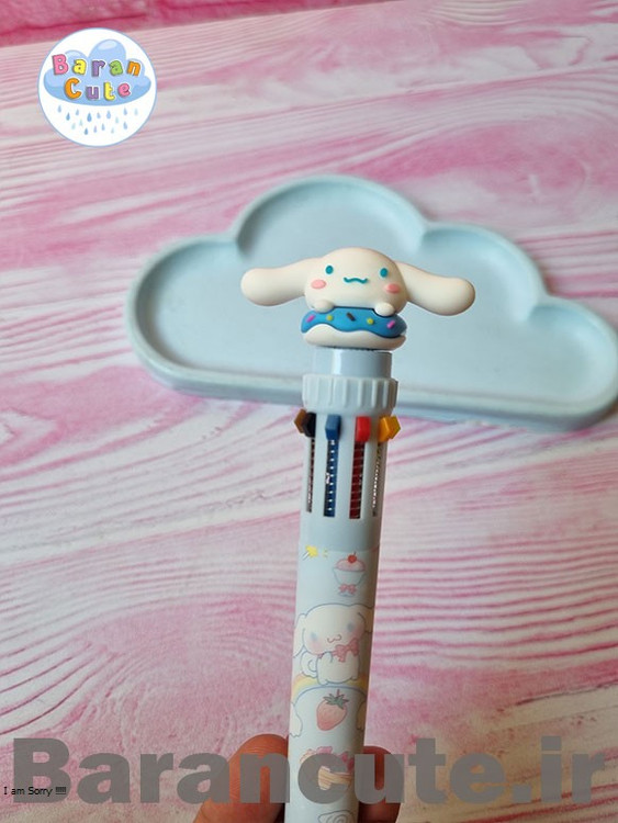 خودکار فانتزی 10 رنگ کلیکی طرح ملودی ، سینامورول ، پورین