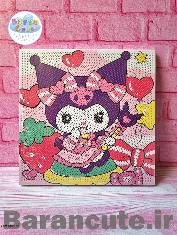 نقاشی الماسی بوم دار سایز بزرگ 30 در 30 سانت طرح کورومی 2