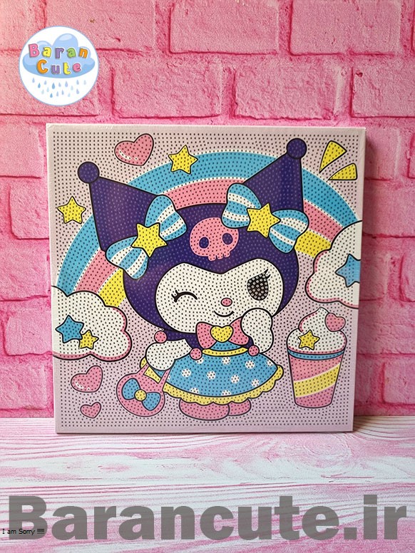 نقاشی الماسی بوم دار سایز بزرگ 30 در 30 سانت طرح کورومی 7