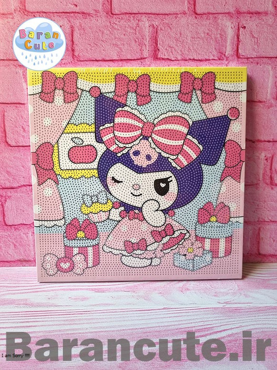 نقاشی الماسی بوم دار سایز بزرگ 30 در 30 سانت طرح کورومی 8