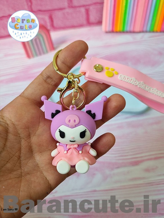 جاکلیدی جاسویچی فانتزی همراه با بند آویز طرح ملودی ، کیتی ، کورومی