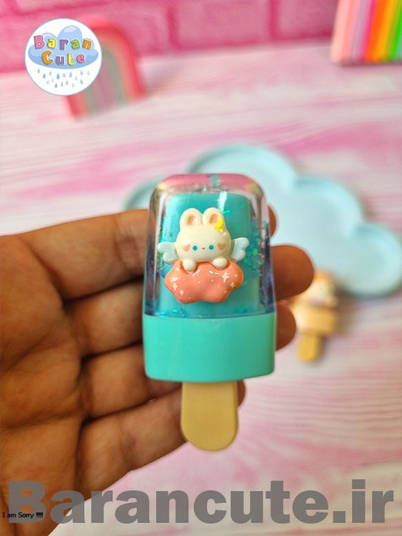 هایلایتر فانتزی آکواریومی 4 رنگ طرح بستنی کیوت