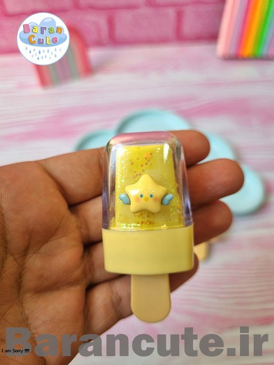 هایلایتر فانتزی پاستیلی 4 رنگ طرح بستنی کیوت