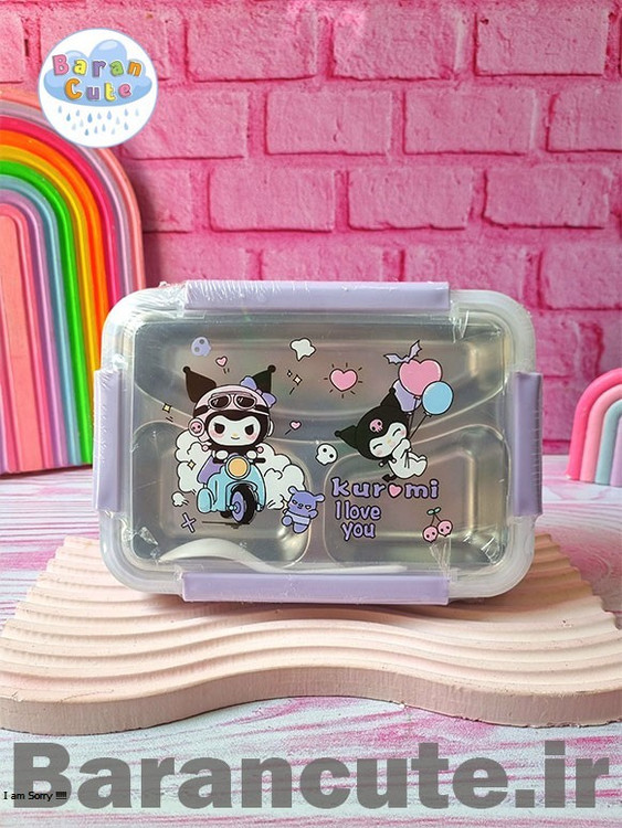 ظرف غذا لانچ باکس استیل 3 قسمته طرح کورومی