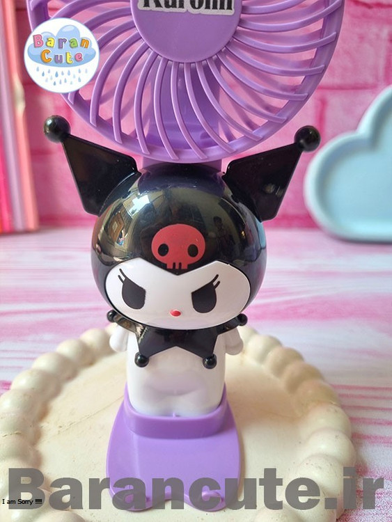 پنکه دستی و هولدر موبایل فانتزی طرح کورومی عروسکی