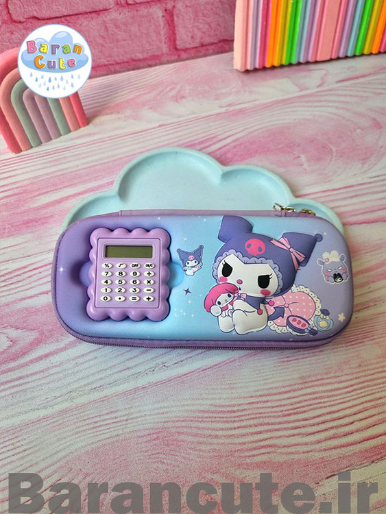 جامدادی وارداتی نیم تبلتی برجسته ماشین حساب دار طرح کورومی یاسی