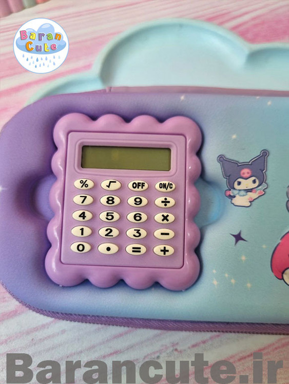 جامدادی وارداتی نیم تبلتی برجسته ماشین حساب دار طرح کورومی