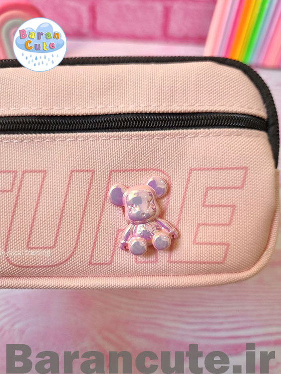 جامدادی وارداتی پینترستی دو زیپ پاستیلی