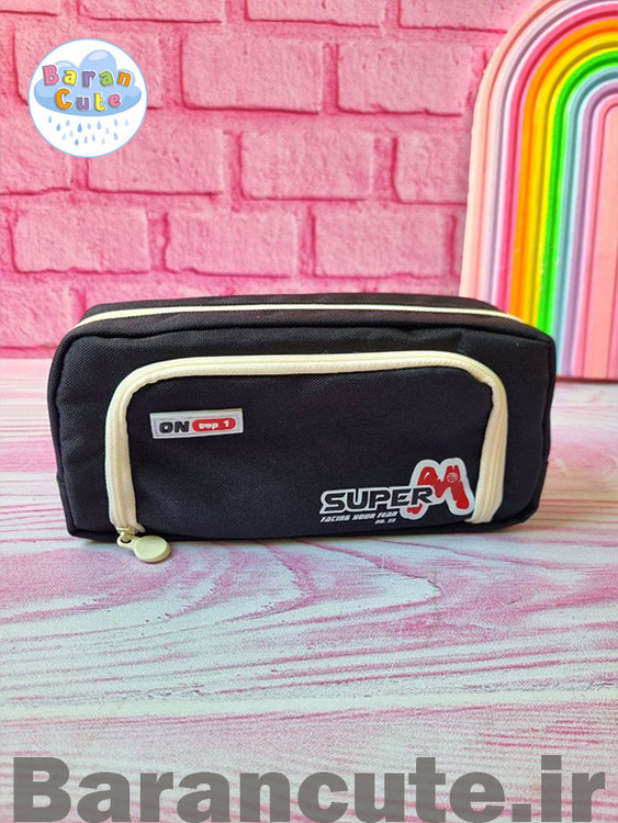 جامدادی اسپرت دو زیپ طرح super