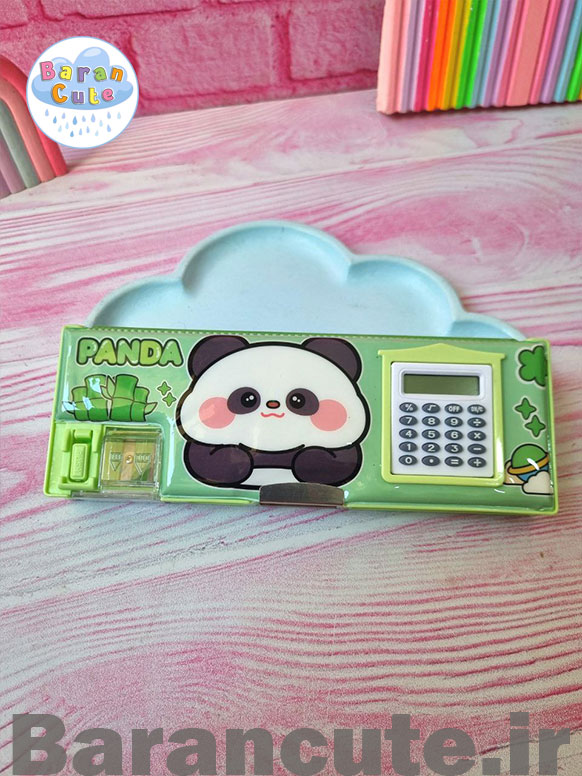 جامدادی کتابی مگنتی ماشین حساب دار طرح پاندا