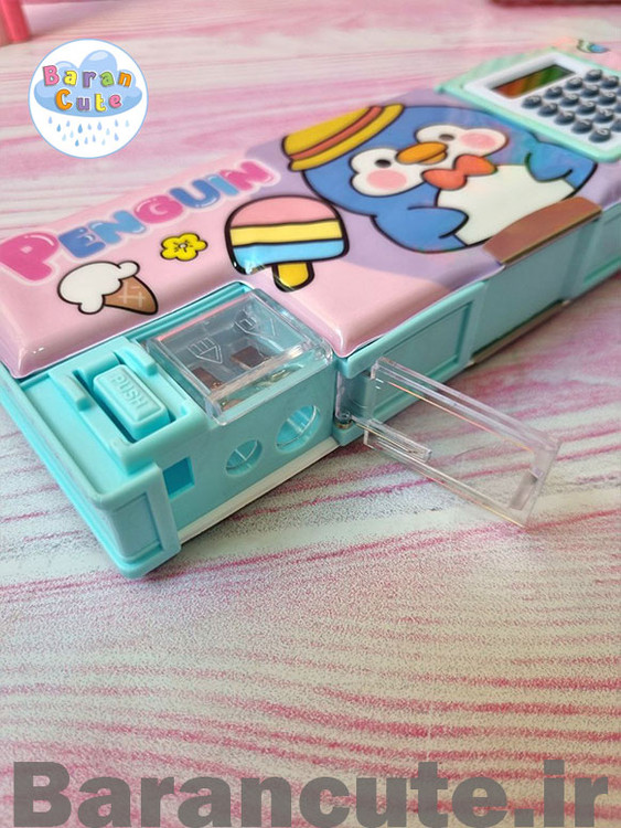 جامدادی کتابی مگنتی طرح پنگوئن